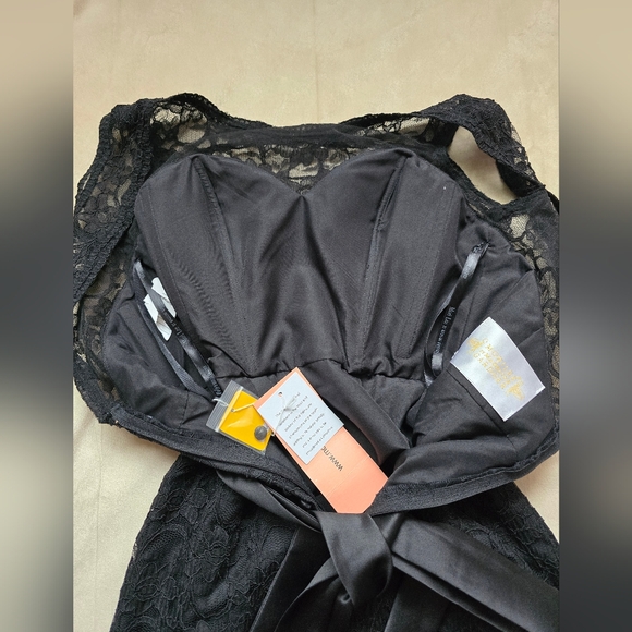 Morilee By Madeline Gardner Black Sleeveless Lace Formal Dress Small Flaw 6 - Picture 6 of 14